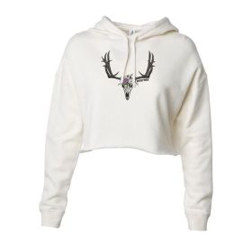 Cream crop hoodie (size: large)