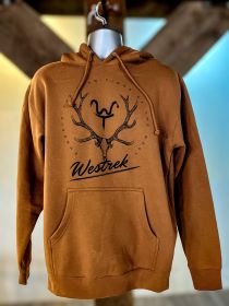 Elk Skull WT Brown hoodie- Embrace Traditions (Sizing: M)